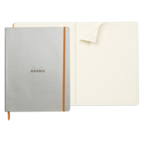 Rhodiarama cahier souple A4+ JONQ 160p L - Zilver (117701C)