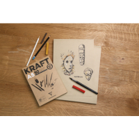 Clairefontaine Kraft blok gelijmd 100 blad 90g A4 (21x29,7cm) - Bruin 96545C