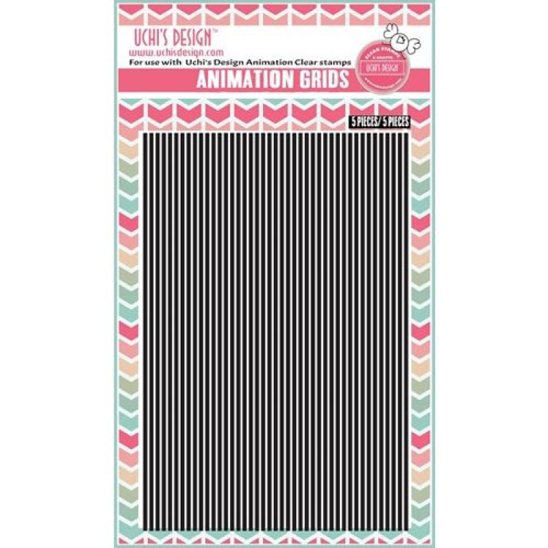 Uchi's Design Animation Grids - set of 6 Black (AG50B)