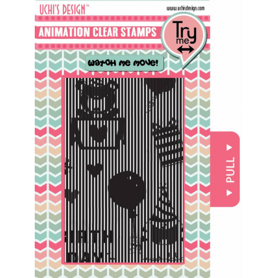 Uchi's Design Animation Clear Stamp Happy Birthday (AS1)