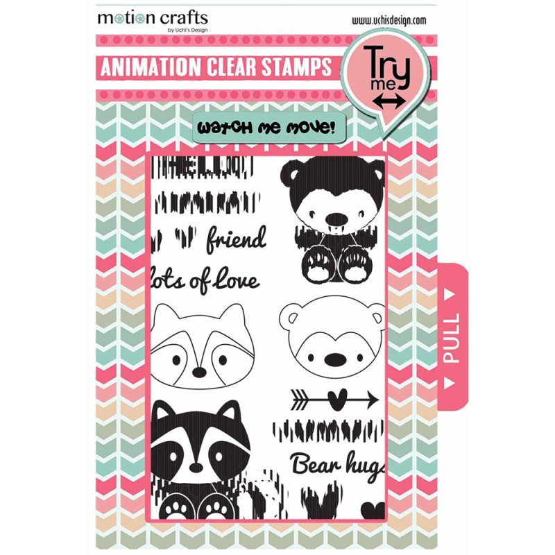 Uchi's Design Animation Clear Stamp and Dies Critters (AS13)