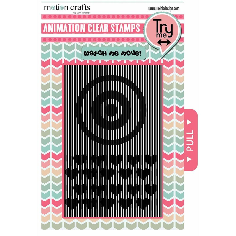 Uchi's Design Animation Clear Stamps Hearts Background (AS17)