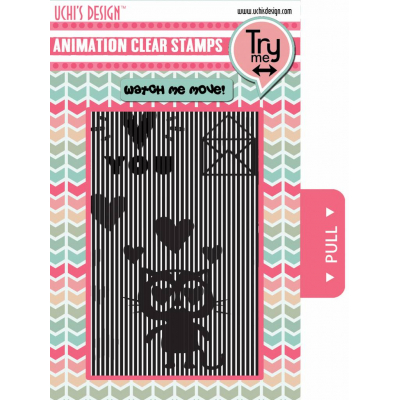 Uchi's Design Animation Clear Stamp Loving Cat (AS3)