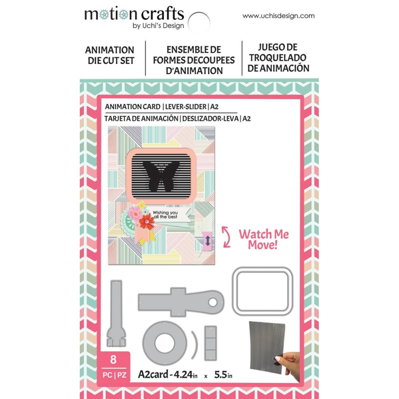 Uchi's Design Animation Die Cut Animation Card Lever Slider (DC108)