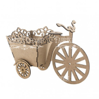 Chipboard - 3D Fiets met bloemenmand (3D Fiets met bloemenmand )