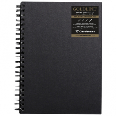 Goldline® Tekenboek hardcover spiraal 64 blad 140g A4 (21x29,7cm) - Wit 34254C