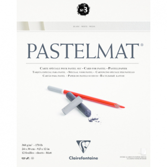Clairefontaine Pastelmat® blok n°3 12 blad 360g 24x30cm - Wit (96028C)
