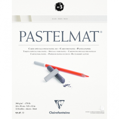 Pastelmat® blok n°3 12 blad 360g 24x30cm - Wit