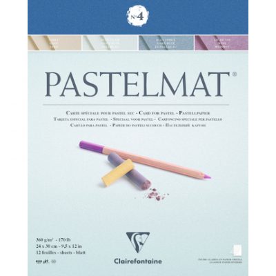 Pastelmat® blok n°4 12 blad 360g 24x30cm - Geassorteerde kleuren  96111C