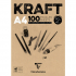 Clairefontaine Kraft blok gelijmd 100 blad 90g A4 (21x29,7cm) - Bruin 96545C