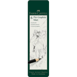 Faber-Castell Grafietpotlood Pitt Mat Etui a 6 stuks (FC-115207)