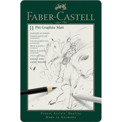 Faber-Castell Grafietpotlood Pitt Mat Etui set 11 stuks