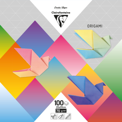 Clairfontaine ORIGAMI, POCH 100F COUL DEGRADEES 20X20 - Multicolor (95011C)