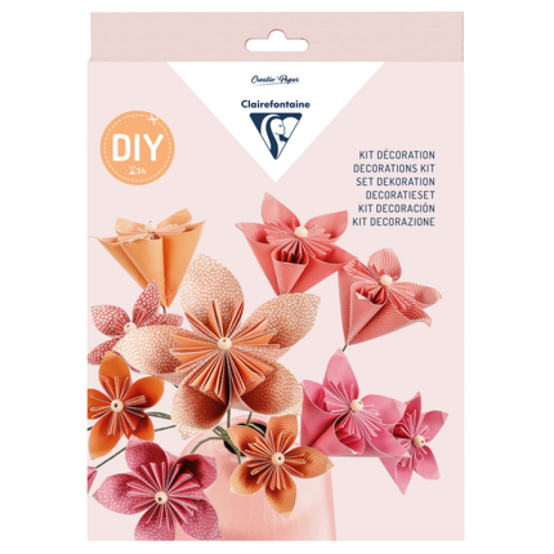 Clairefontaine KIT CREATIF, Bouquet de fleurs origami - Multicolor (97714C)