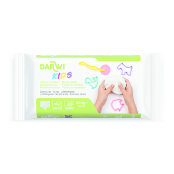 DARWI 500g blok witte boetseerklei KIDS (DA0850500000C)