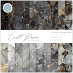 Craft Consortium Essential Craft Papers 12x12 Inch Paper Pad Ink Drops Monochrome (CCEPAD021)