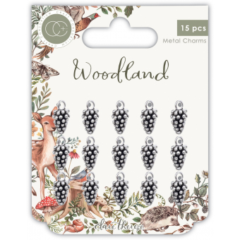 Craft Consortium Woodland Metal Charms Silver Pine Comb (CCMCHRM018)