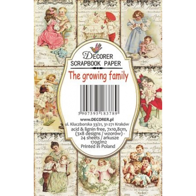 Decorer The Growing Family Paper Pack 3x4 inch (DECOR-M79)