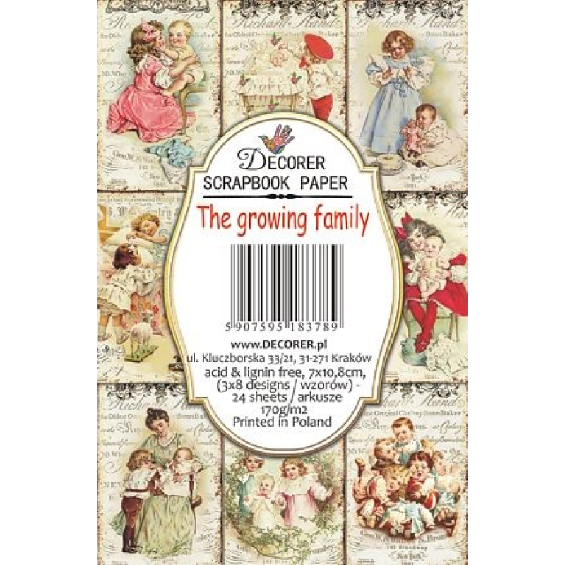 Decorer The Growing Family Paper Pack 3x4 inch (DECOR-M79)