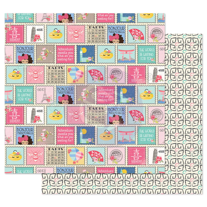 Prima Marketing Traveling Girl 12x12 Inch Paper Write me soon (per stuk) (912826)