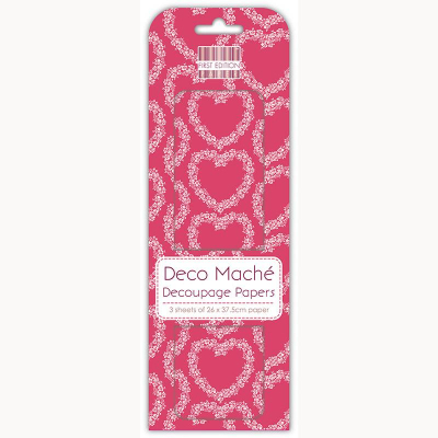 First Edition FSC Deco Mache - Floral Hearts (FEDEC180)