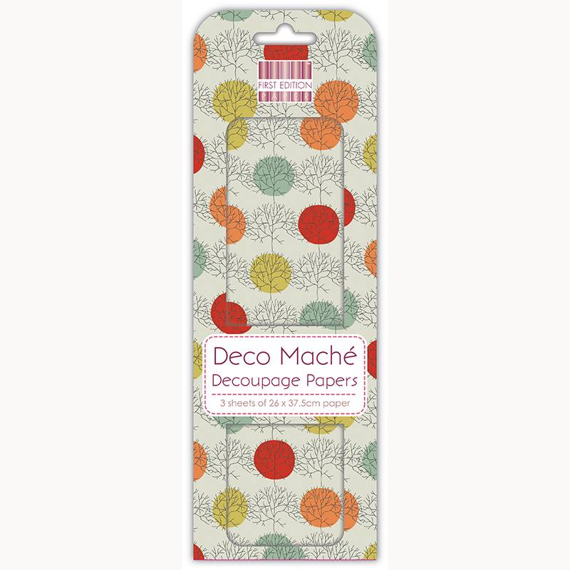 First Edition FSC Deco Mache - Tree Polka (FEDEC201)