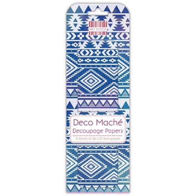 First Edition FSC Deco Mache Blue Aztec (FEDEC267)