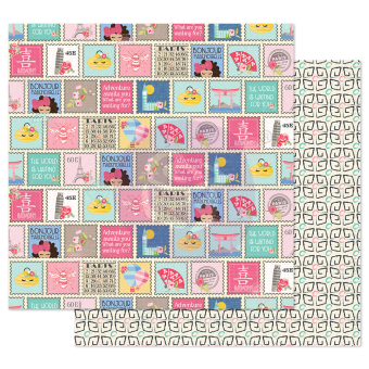 Prima Marketing Traveling Girl 12x12 Inch Paper Write me soon (per stuk) (912826)