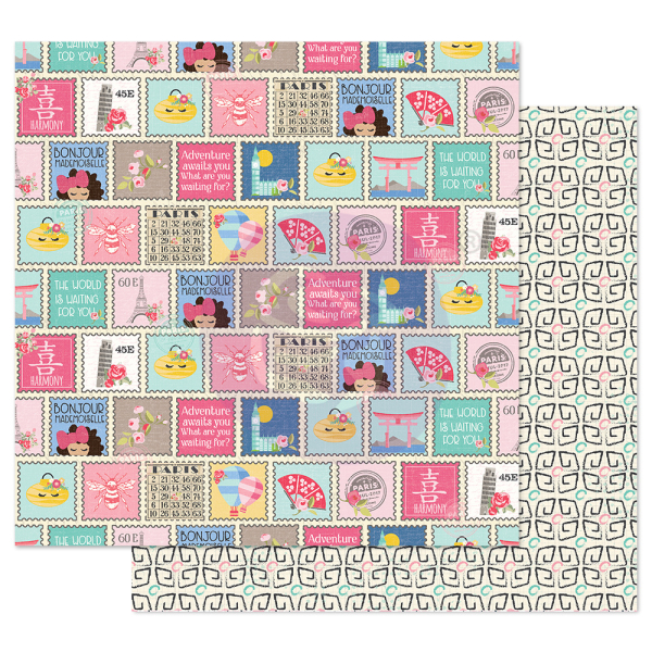 Prima Marketing Traveling Girl 12x12 Inch Paper Write me soon (per stuk) (912826)