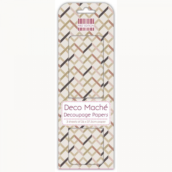 First Edition FSC Deco Mache - Zig Zag Geometric (FEDEC199)