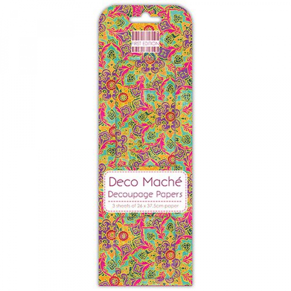 First Edition FSC Deco Mache Paisly Flower (FEDEC254)