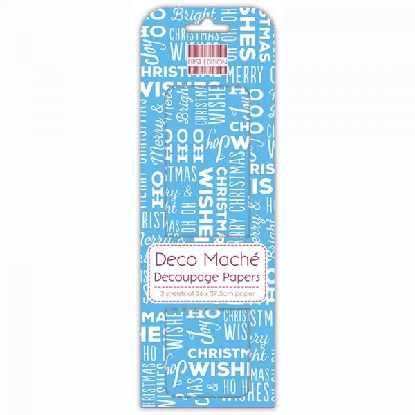 First Edition FSC Deco Mache Modern Text (FEDEC210X16)