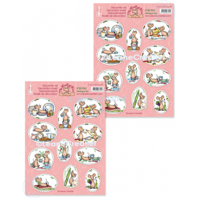 Leane Creatief The World of Mice: Thinking of You A4 Descoration Sheets (10pcs) (50.7941)
