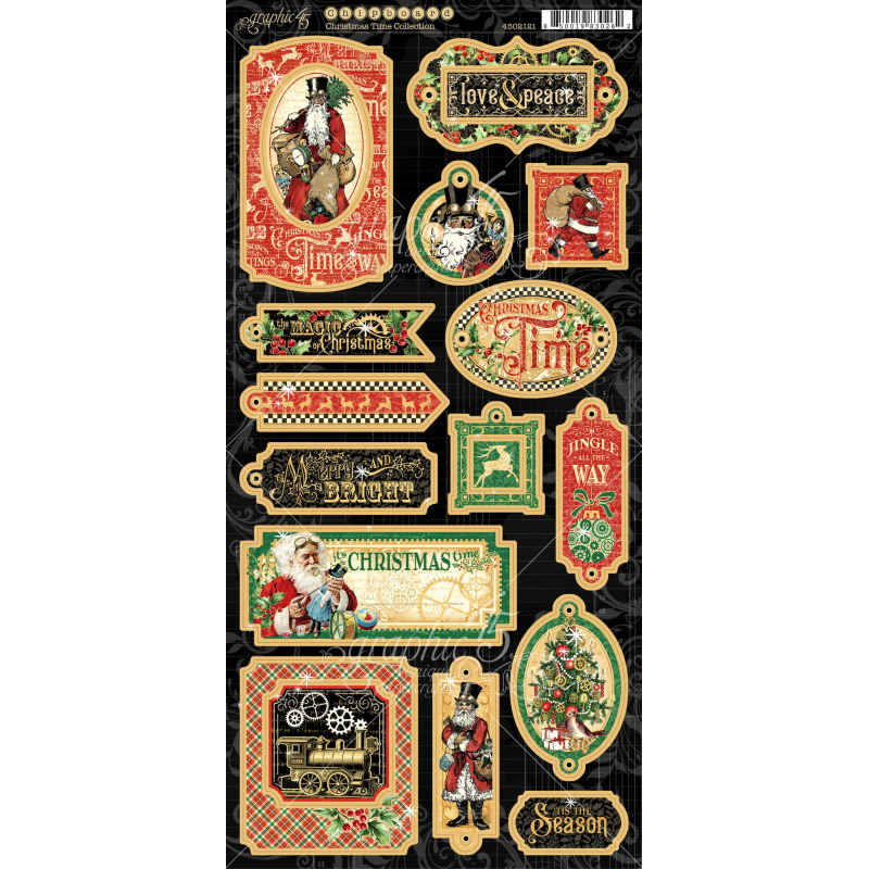 Graphic 45 Christmas Time Chipboard (4502121)