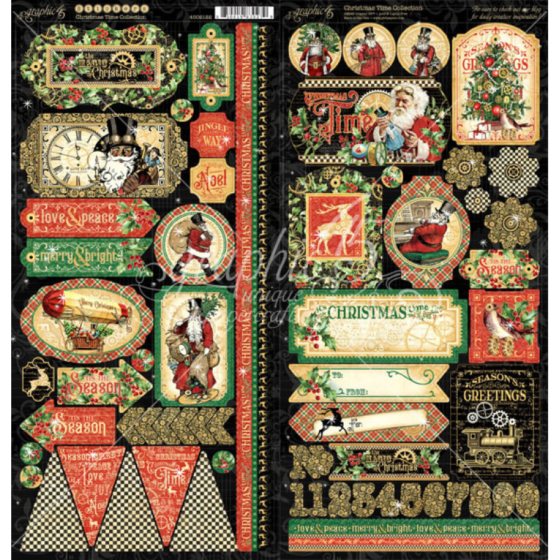 Graphic 45 Christmas Time Stickers (4502122)