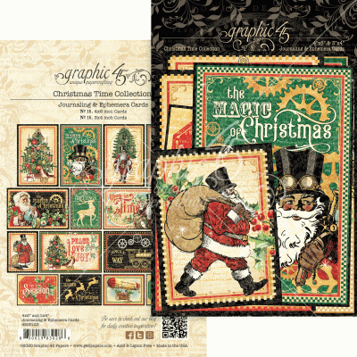 Graphic 45 Christmas Time Ephemera & Journaling Cards (4502123)