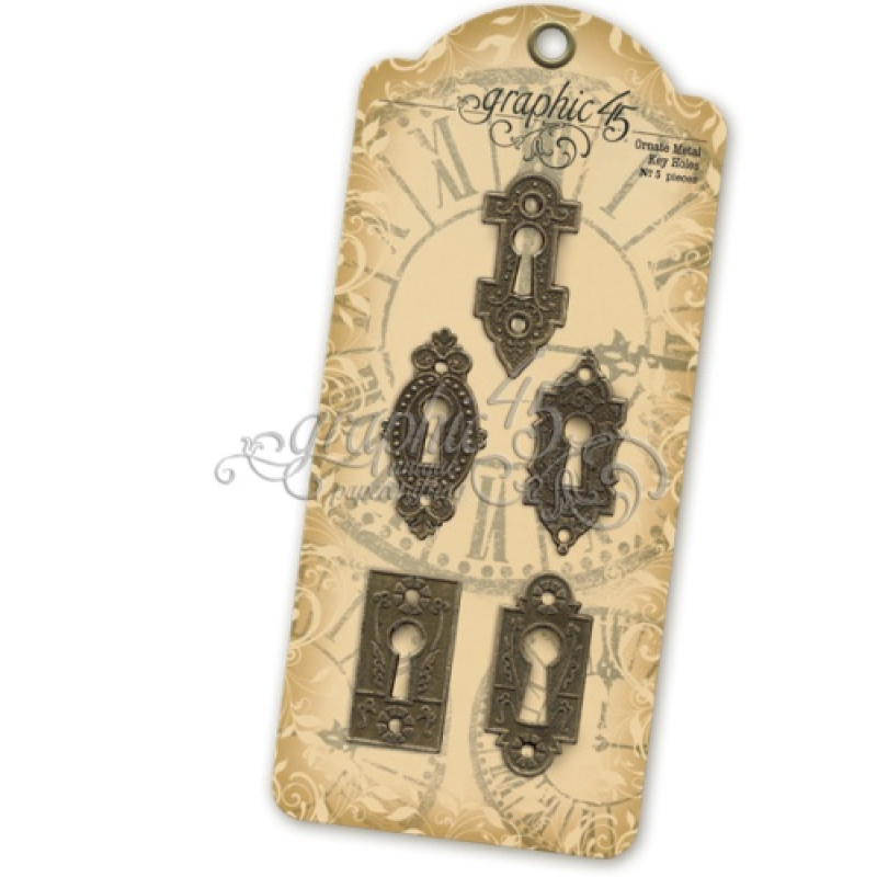 Graphic 45 Ornate Metal Key Holes (4500546)