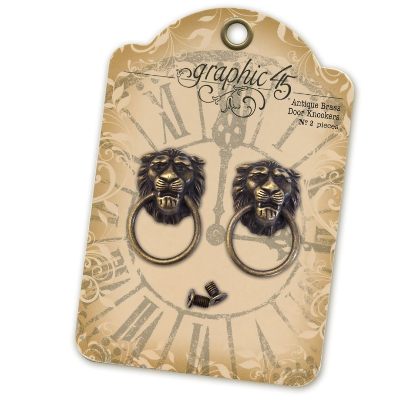 Graphic 45 Lion Head Door Knockers (4501028)