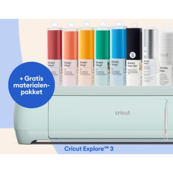 Cricut Explore 3 Machine + gratis material starter box (2008338 + 8002246)