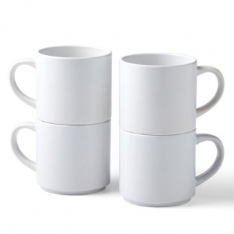 Cricut Ceramic Mug Blank White Stackable 300ml (4pcs) (2009392)