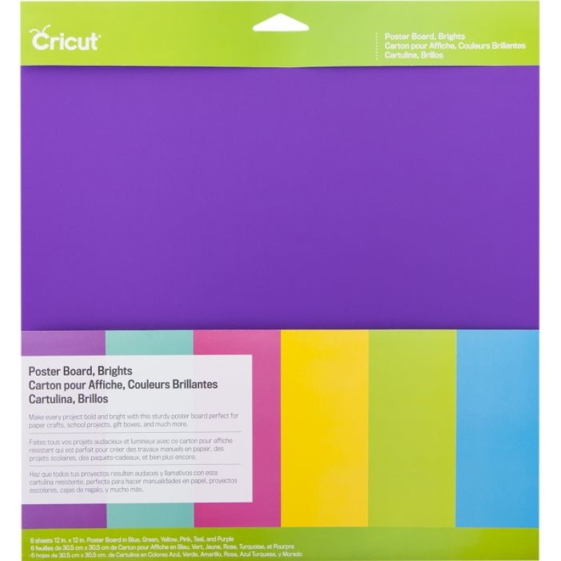 Cricut Poster Board 12x12 Inch Brights (2003544)