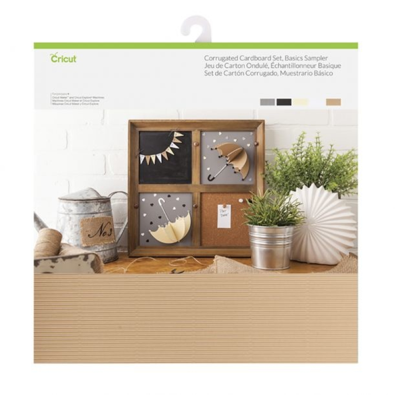 Cricut Corrugated Cardboard 12x12 Inch Basics Sampler (2004068)