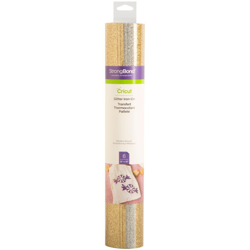 Cricut Glitter Iron-On Metallics Sampler 12x12 Inch (2004820)