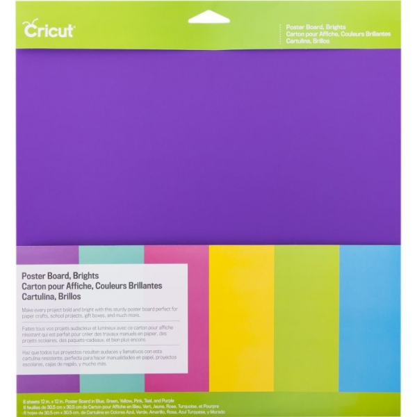 Cricut Poster Board 12x12 Inch Brights (2003544)