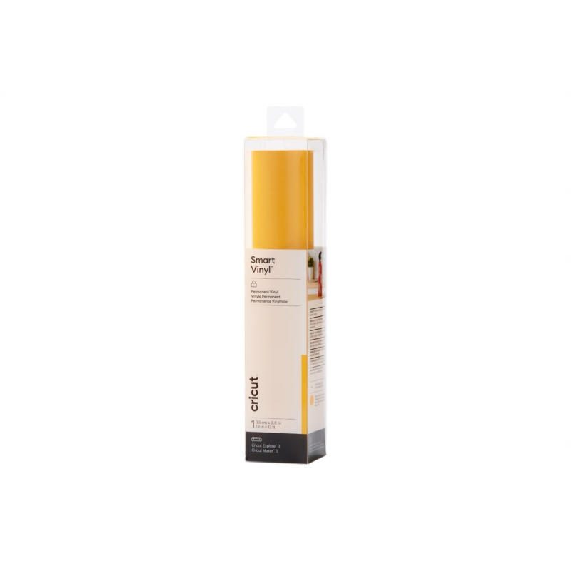 Cricut Smart Vinyl Permanent 33x366cm 1 sheet (Maize Yellow) (2008657)