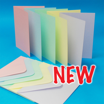 Craft UK Cards & Envelopes Assorted Pastel 5x7 Inch (CUK2307)