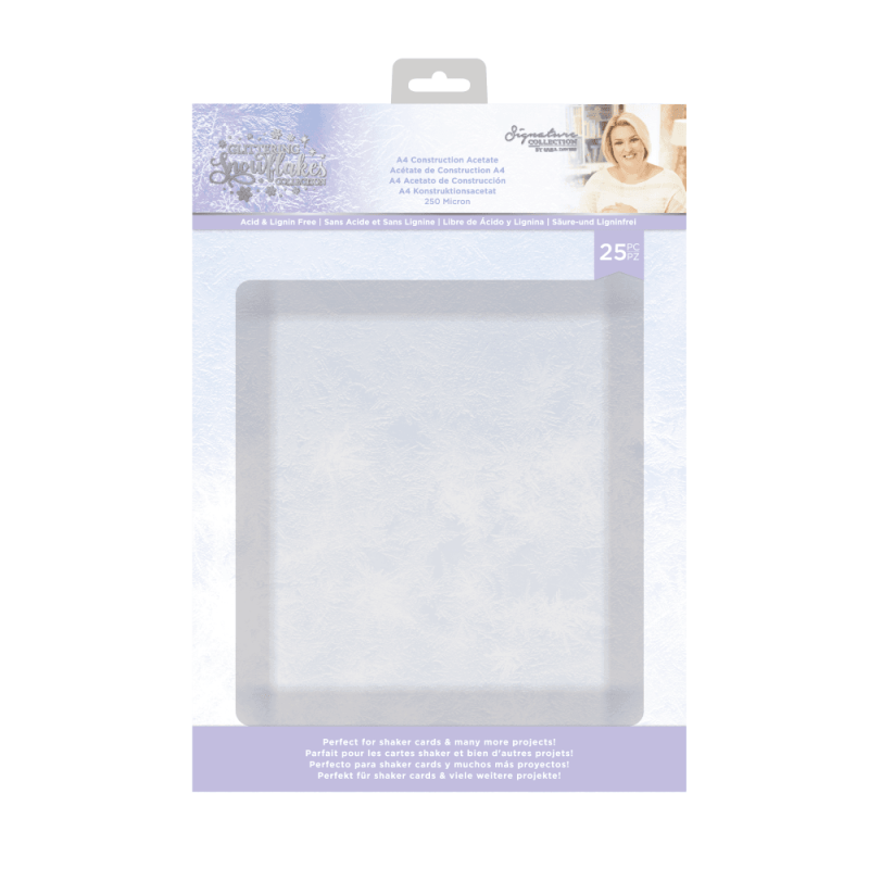 Crafter's Companion Glittering Snowflakes A4 Construction Acetate (S-GS-CA)