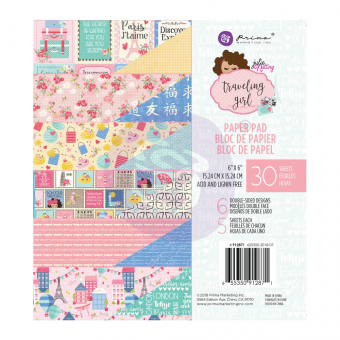 Prima Marketing Traveling Girl 6x6 Inch Paper Pad (912871)