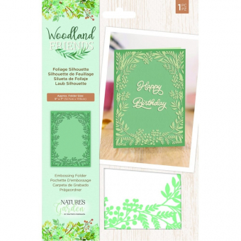 Crafter's Companion Woodland Friends Embossing Folder Foliage Silhouette (NG-WFR-EF5-FSIL)