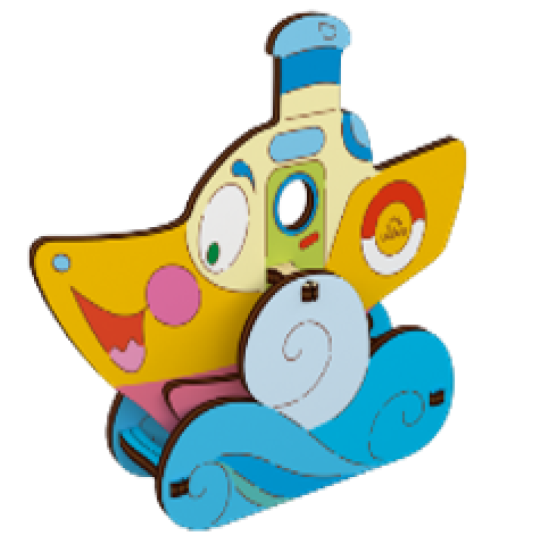 Ugears-Kids-Stoomboot (80015)